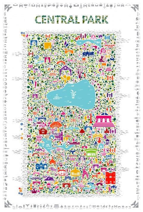 Central Park Map Central Park - CentralPark Poster Widget 480x711 
